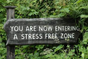 Sign for stress free zone
