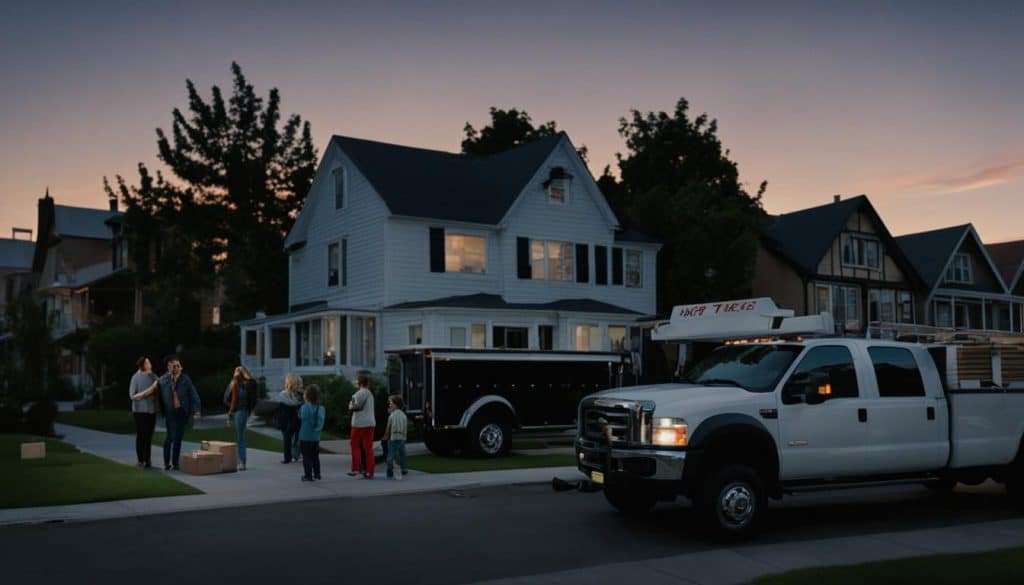 A family getting ready for their move