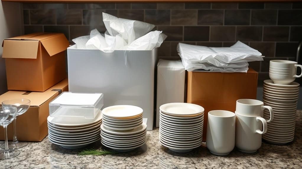 securely pack kitchen items