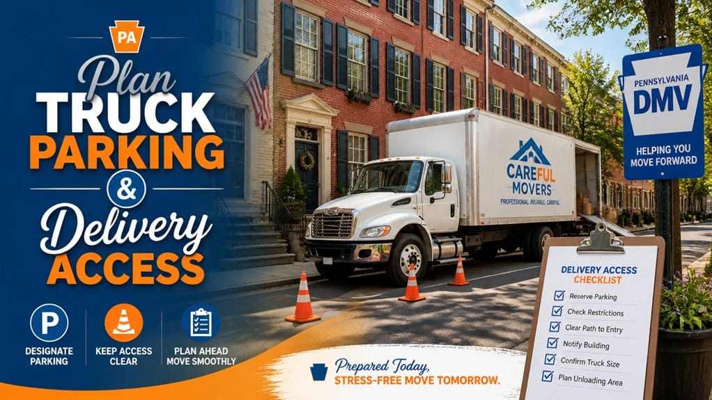 confirm truck access details