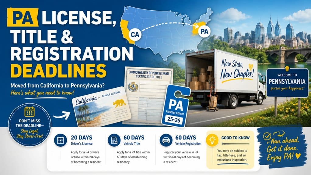 pennsylvania residency vehicle deadlines
